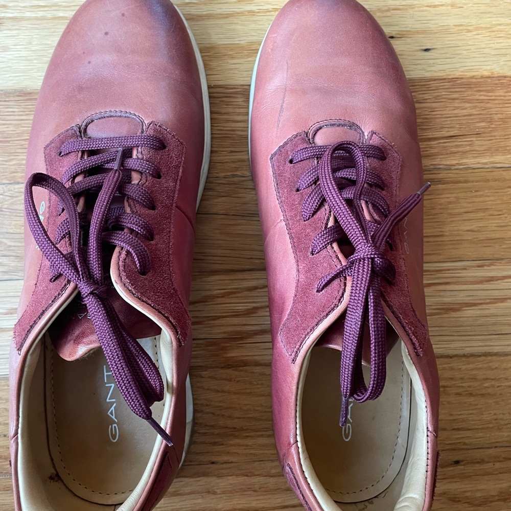 Burgundy Gant leather shoes